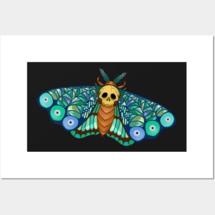 Stained glass moth Posters and Art